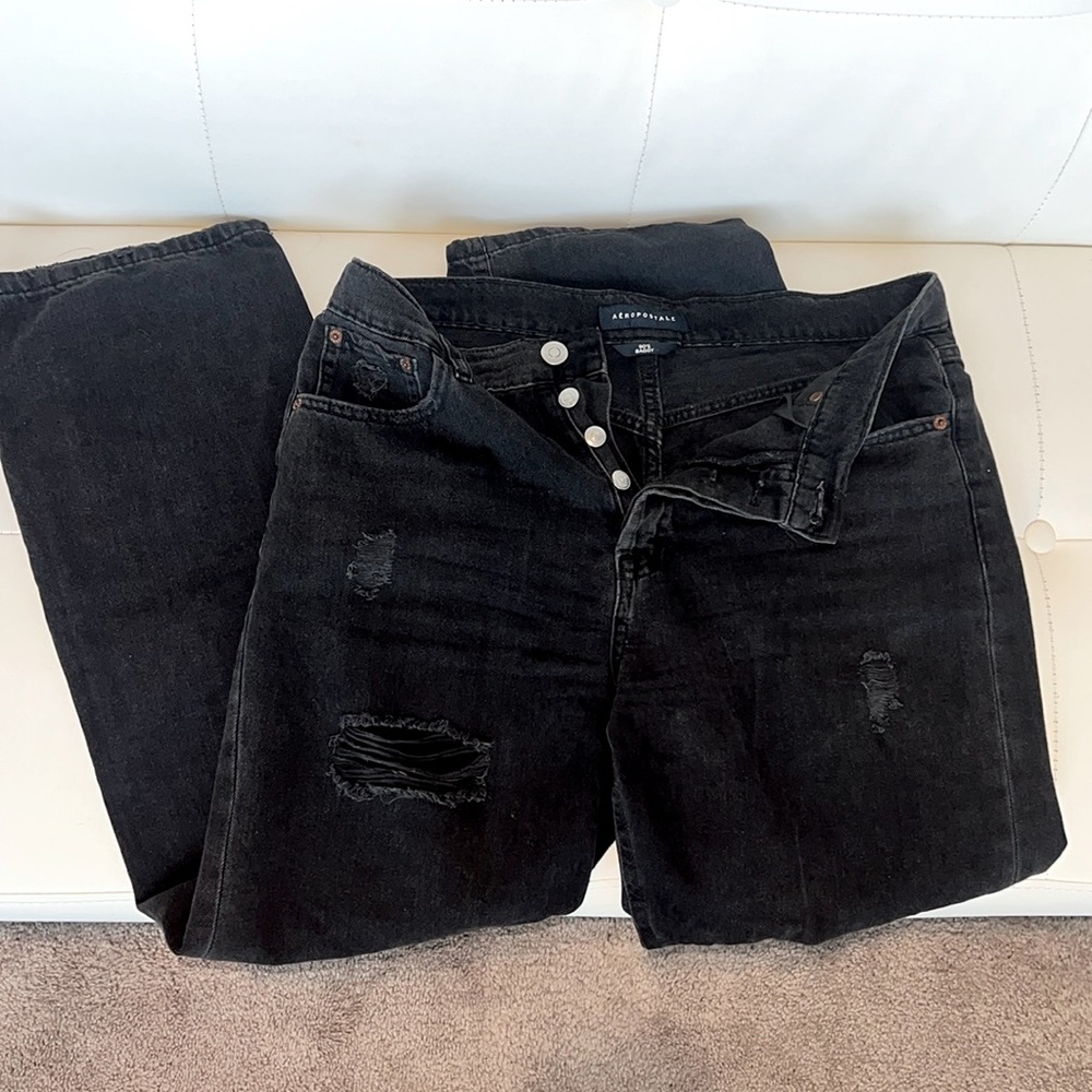 AEROPOSTALE WOMENS “90s Baggy Jeans” Black.